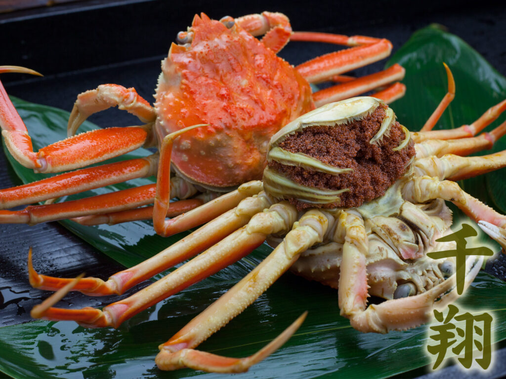 セコガニも松葉蟹同様に大鍋で茹であげます